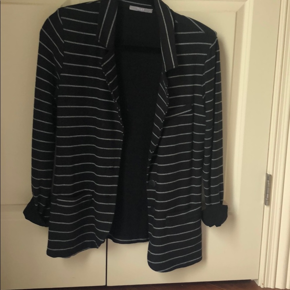 Tart black and grey striped blazer size M